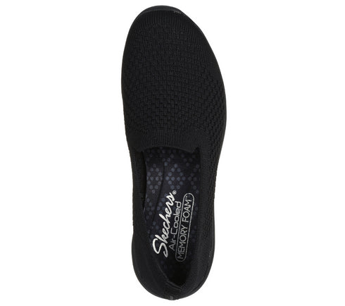 Pantofi sport, dama, SKECHERS ARYA-CLEAR SKIES 158761-BBK negru, textil